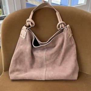 Suede hobo bag